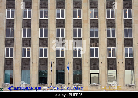 Traditional building Freedom Square central in Tallinn, Estonia. Stock Photo