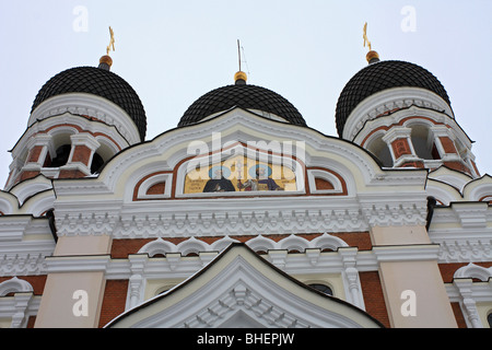 Alexander Nevsky Russian Orthodox Cathedral in Toompea district of Tallinn, Estonia. Stock Photo