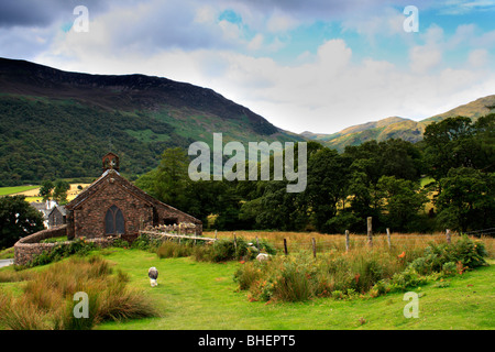 Looking towards Buttermere village in the Lake District national park, Cumbria Stock Photo