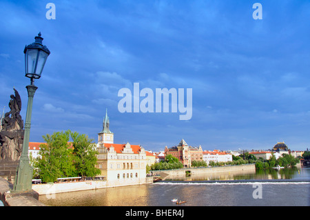 View from Charles Bridge, Prague, Czech Republic Stock Photo