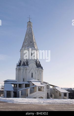 The magnificent Church of the Ascension. Kolomenskoe estate. Moscow, Russia Stock Photo