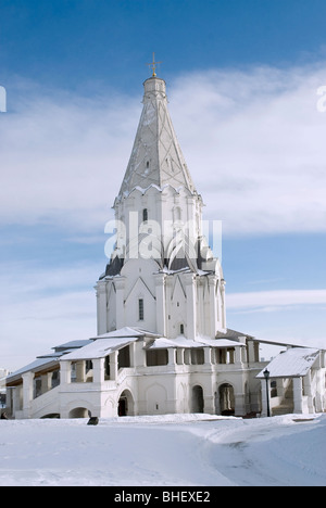 The magnificent Church of the Ascension. Kolomenskoe estate. Moscow, Russia Stock Photo