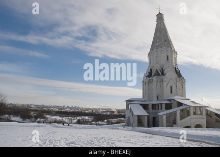 The magnificent Church of the Ascension. Kolomenskoe estate. Moscow, Russia Stock Photo