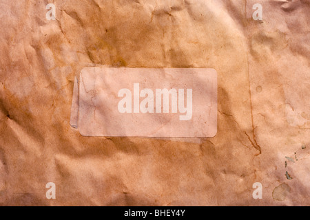 label on aged envelope - design template Stock Photo