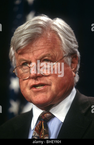 Senator Ted Kennedy during a Senate Press Conference on the capitol July 15, 1998 in Washington, DC. Stock Photo