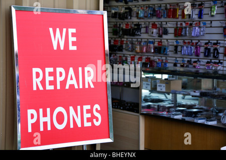 Phone repair services Stock Photo