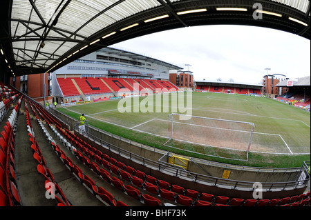 View inside the Matchroom Stadium (Formerly known as Brisbane Road), Leyton, East London. Home of Leyton Orient Football Club Stock Photo