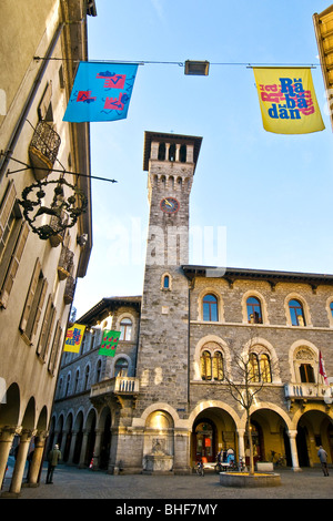 Hall square, Bellinzona, Canton Ticino, Switzerland Stock Photo