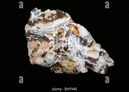 Sphalerite, Quartz & Dolomite Stock Photo