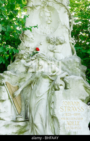 Tomb of Johann Strauss, Central Cemetery, Vienna, Austria Stock Photo