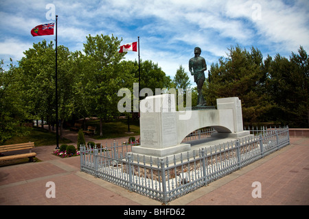 Terry Fox and the Marathon of Hope Monument in Thunder Bay, Ontario, Canada Stock Photo