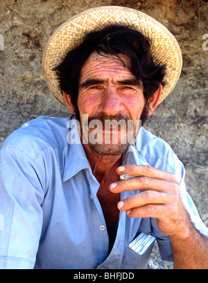 Old Greek Man Skyros Greek Islands Greece Hellas Stock Photo