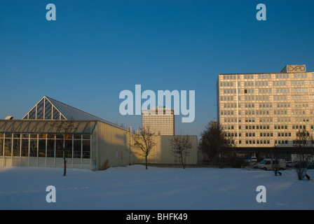 Architecture outside Invalidovna metro station Karlin Prague Czech Republic Europe Stock Photo