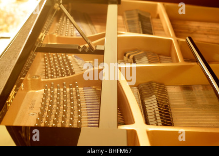 Grand piano harp Stock Photo