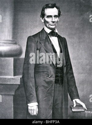 ABRAHAM  LINCOLN  (1809-1865) as 16th President of the USA Stock Photo