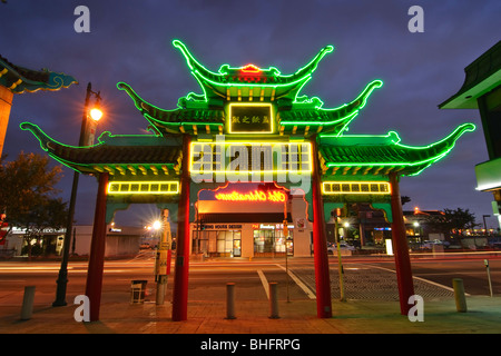 Entrance gate to Chinatown of Los Angeles Stock Photo