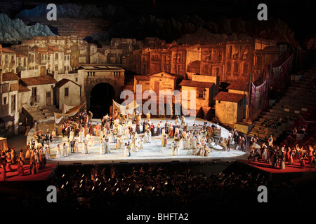 Carmen by Bizet, performance at Arena, Verona, Italy Stock Photo