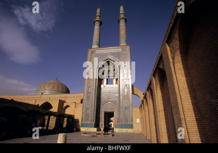 Jameh mosque, Yazd, Iran Stock Photo