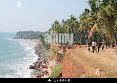 Paravur Cliff view. Beautiful Landscape from Cliff Top. A wonderful cliff view over the ocean and a nice beach. Kerala landscape Stock Photo
