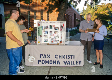 banner for Pax Christi prayer group Catholic church Stock Photo