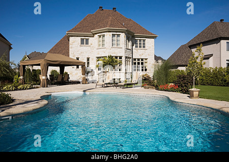 house design with swimming pool on top