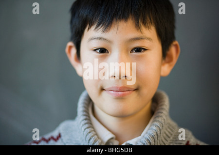 Boy in classroom Stock Photo