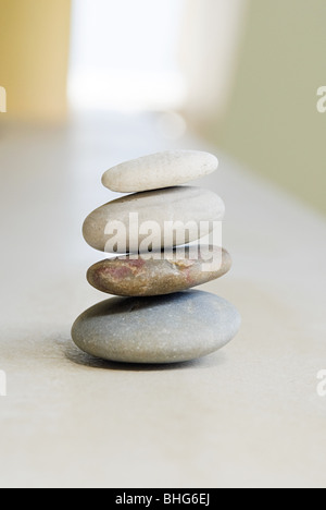 Stack of pebbles Stock Photo