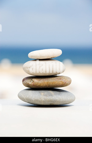 Stack of pebbles Stock Photo