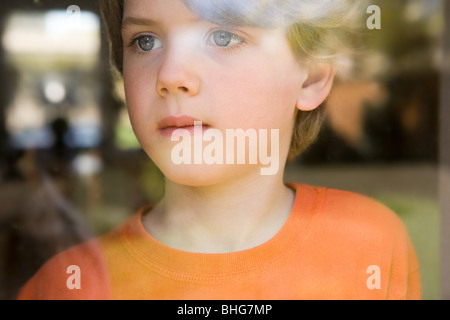 Boy through a window