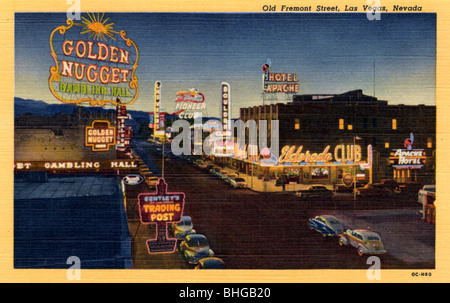 'Old Fremont Street, Las Vegas, Nevada', 1950. Artist: Unknown Stock Photo