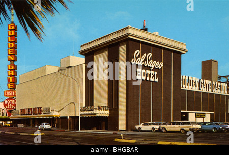 Golden Gate Casino and Sal Sagev Hotel, Las Vegas, Nevada, USA, 1966. Artist: Unknown Stock Photo