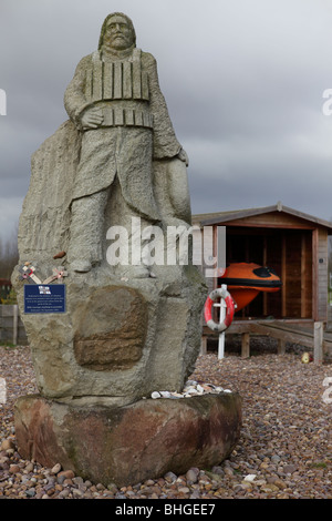 Stone sculpture relating to the RNLI at The National Memorial Arboretum in Staffordshire,England. Stock Photo