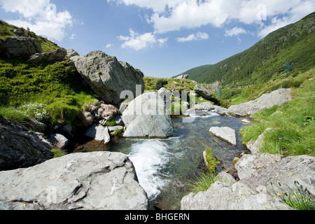 Beautiful view in Romanian mountains Stock Photo