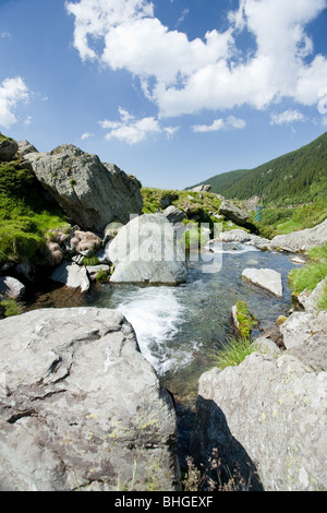 Beautiful view in Romanian mountains Stock Photo