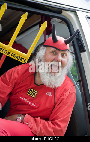 Devil in costume, Dieter 'Didi' Senft, at 'Tour de France' 2008 Stock Photo