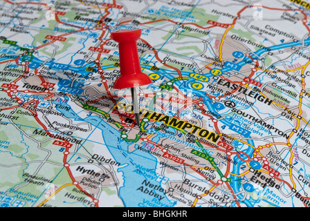 Road Map of Southampton, England Stock Photo - Alamy