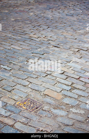 Cobblestone streets in Soho, New York City Stock Photo