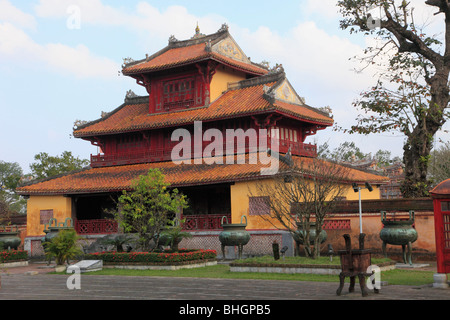 Vietnam, Hue, Citadel, Imperial Enclosure, Hien Lam Pavilion, Stock Photo