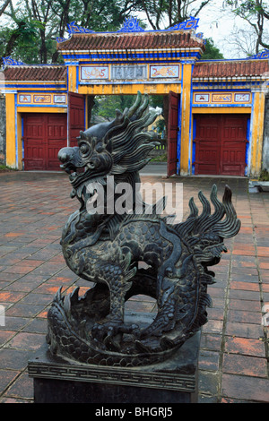 Vietnam, Hue, Citadel, Imperial Enclosure, statue, gate, Stock Photo