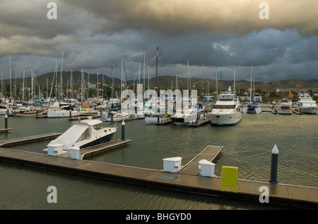 Yachts and sailboats in Marina La Cruz. Stock Photo
