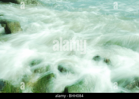 Moving water in slow shutter speed Stock Photo