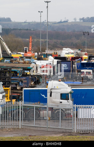 A scrap yard for heavy goods vehicles Stock Photo