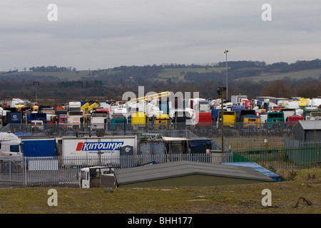 A scrap yard for heavy goods vehicles Stock Photo
