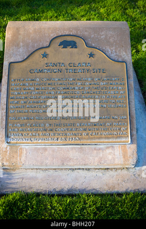 SANTA CLARA CAMPAIGN TREATY SITE - After armed confrontation nearby on January 2, 1847 Stock Photo