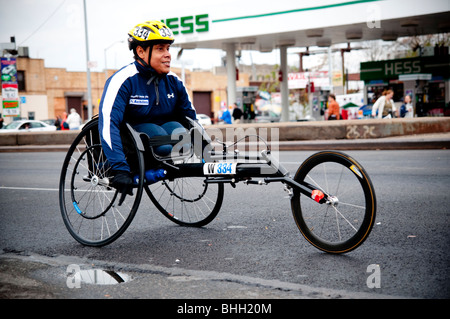 Jose Disla Binet races in the NYC Marathon 2009. Stock Photo