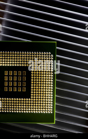 close up of computer cpu processor Stock Photo