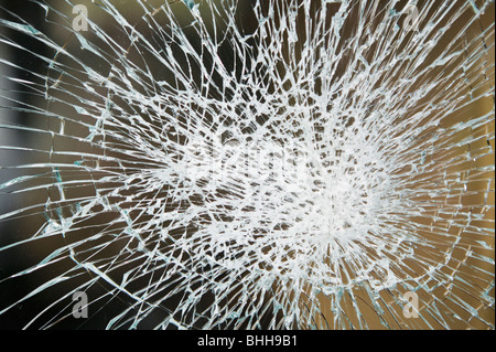 Broken glass, Sweden. Stock Photo