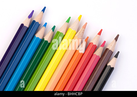 coloured pencils Stock Photo