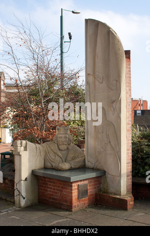 King John's Statue, High Street, Egham, Surrey, England Stock Photo