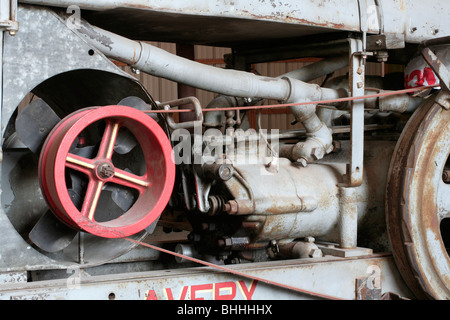 Early gasoline engine on Farm Tractor Stock Photo